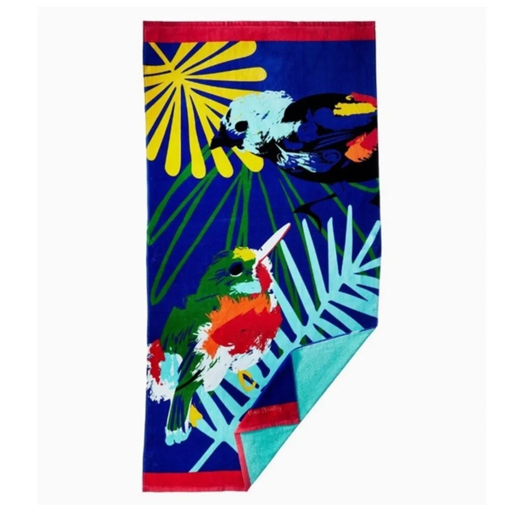 Vera Bradley Beach Towel MINI TODY BIRDS BLUE